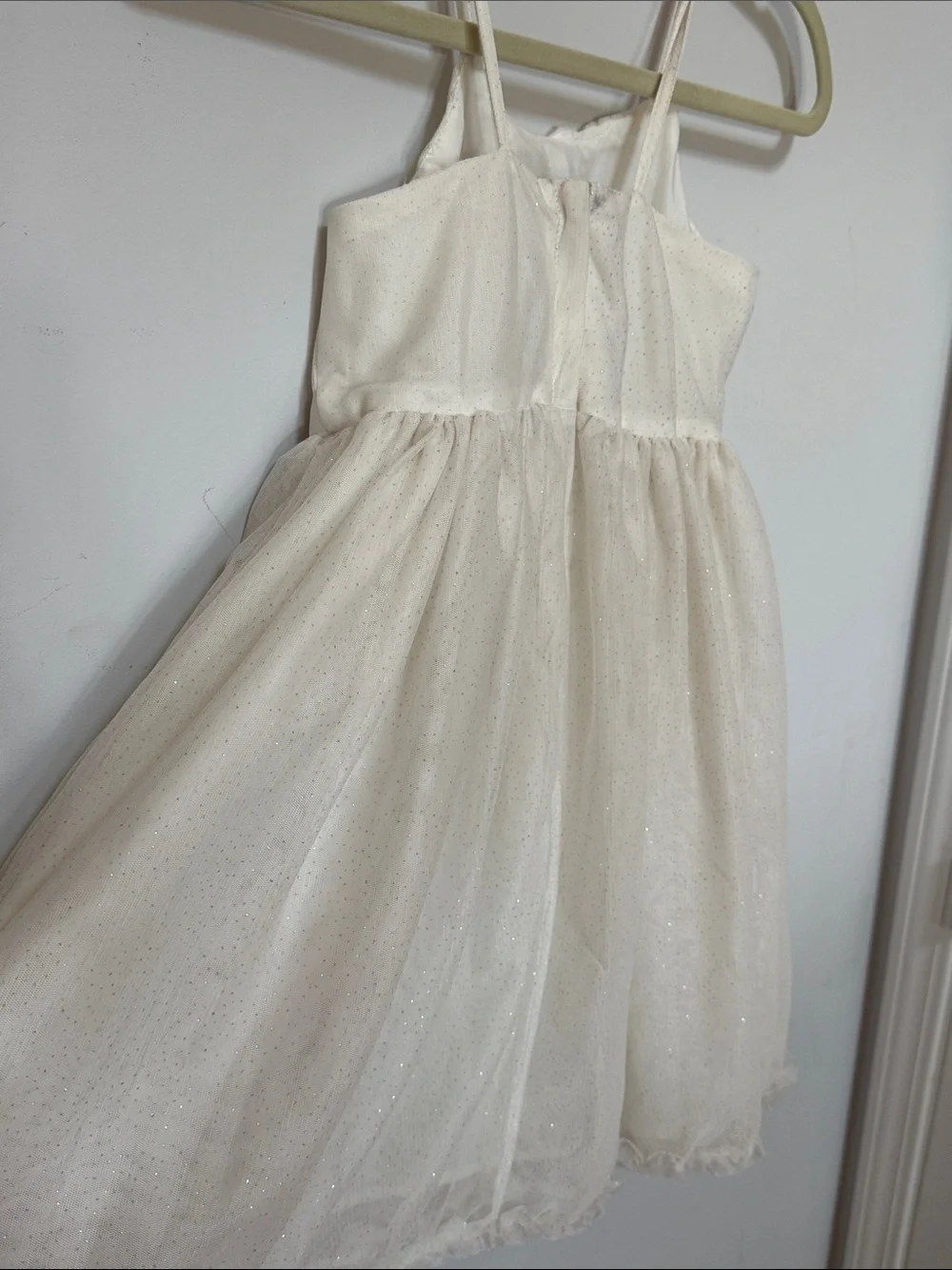 H&M Cream Tulle Flower-Accent Girls Formal Dress